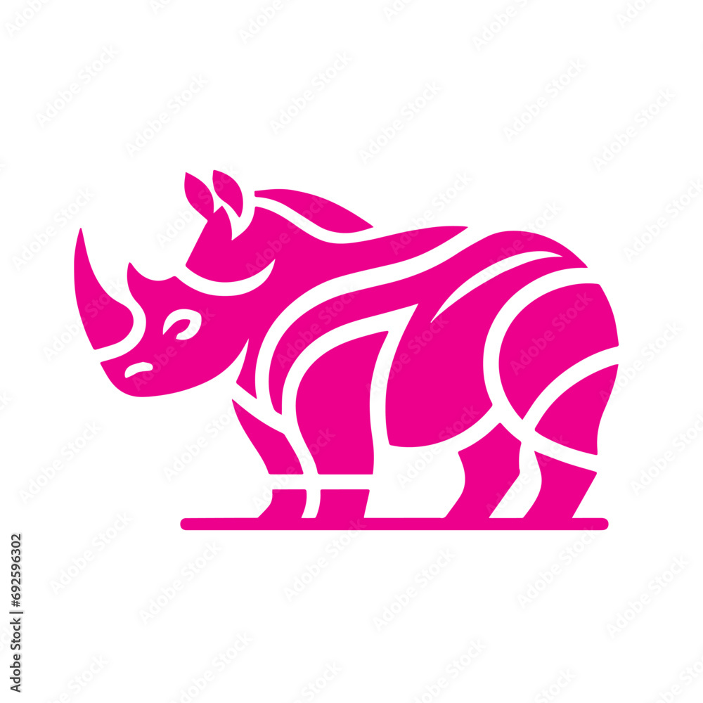 Obraz premium rhino vector editable