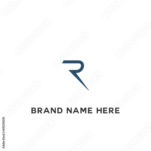 R letter logo, Letter R logo, R letter icon Design with black background. Luxury R letter 