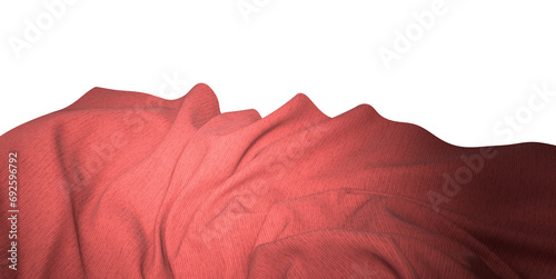 Smooth elegant red cloth on transparent background © vegefox.com
