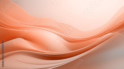 Abstract digital wallpaper, Peach Fuzz gradients, ethereal transitions, dreamy background, calming hues, virtual serenity, Peach Fuzz color of the year 2024, peach fuzz.