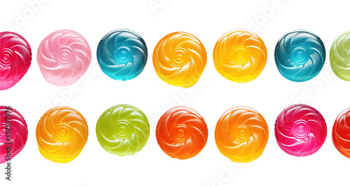Colourful jelly candies isolated on white background