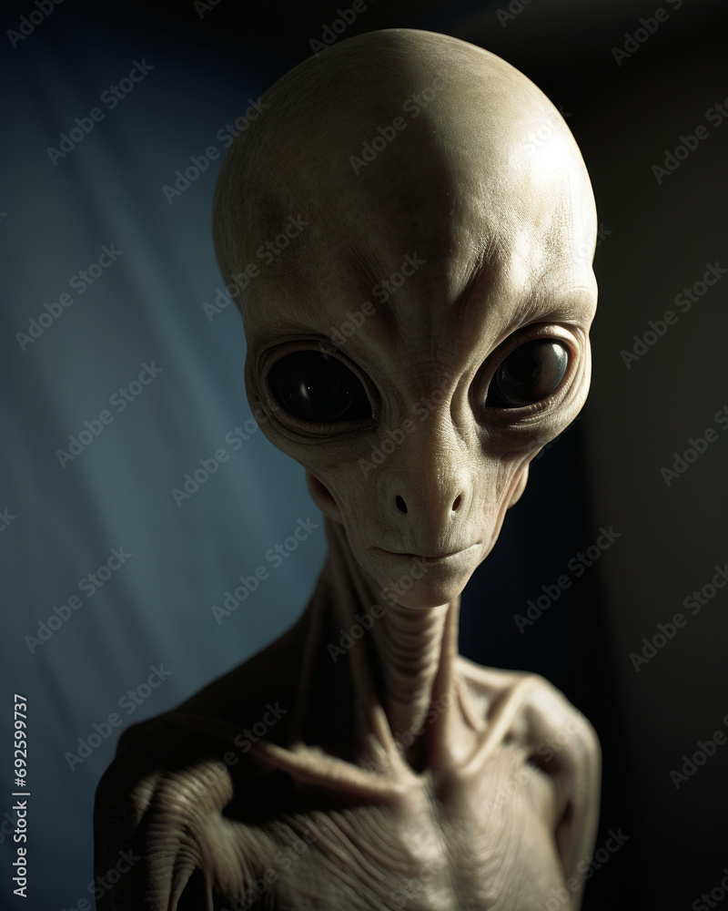 portrait of a person in a mask of alien portrait of a person in a mask of alien