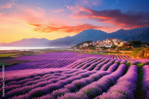 France summer purple flower field nature plant provence landscape lavender