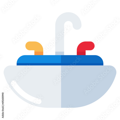 Modern design icon of washbasin