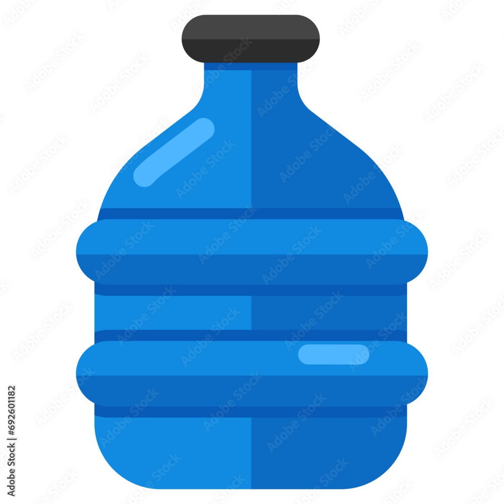 Conceptual flat design icon of water gallon Conceptual flat design icon of water gallon