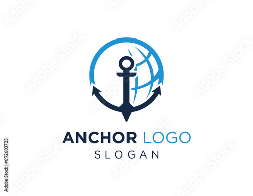 The logo design is about Anchor Logo Design and was created using the Corel Draw 2018 application with a white background.