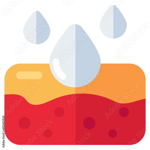Premium download icon of hydrated skin 