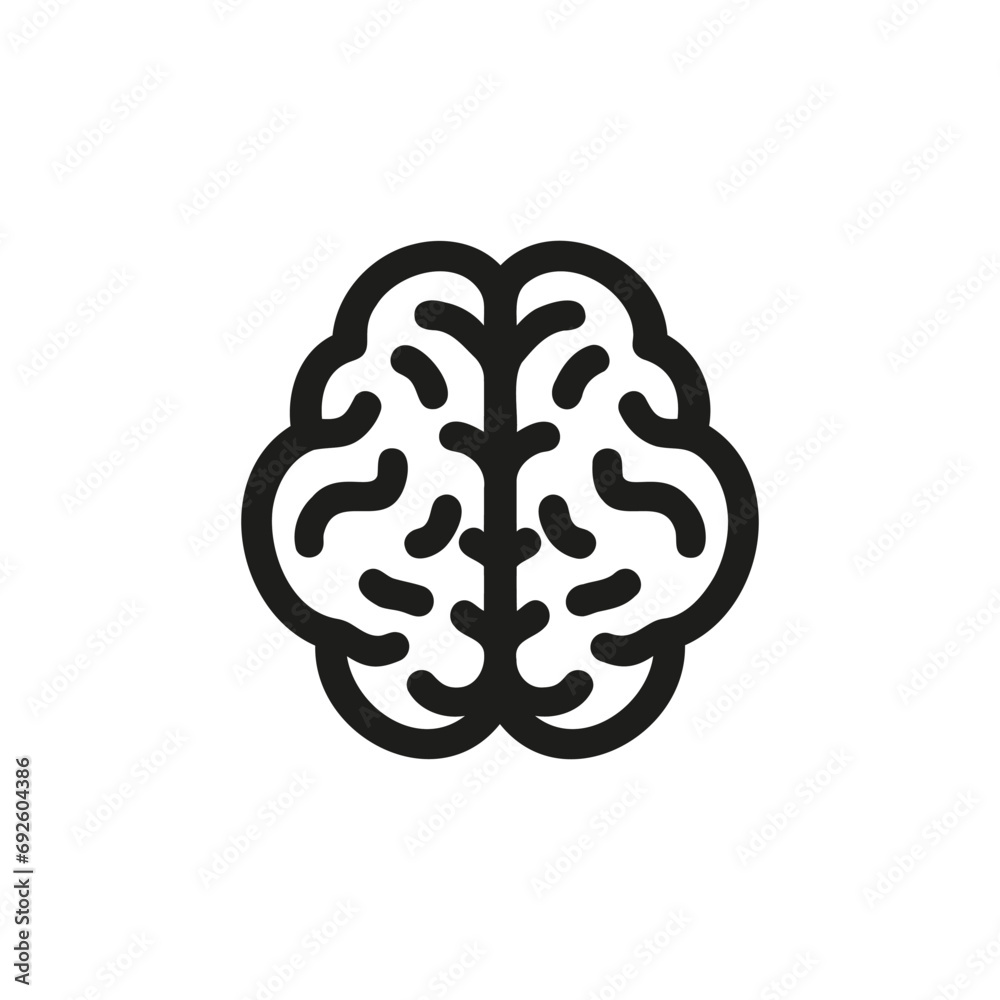 simple brain icon isolated. Vector illustration simple brain icon isolated. Vector illustration