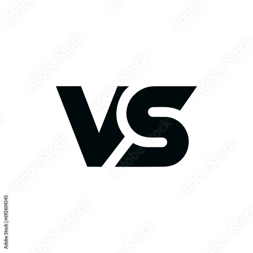 Simple VS symbol logo isolated. Vector illustration