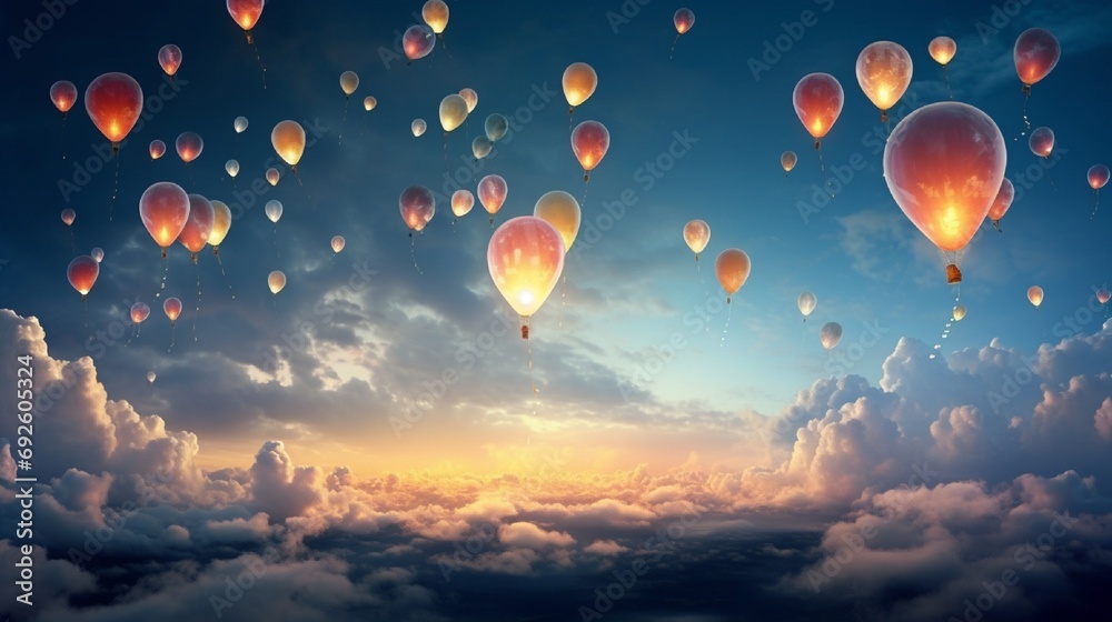 Light up the sky of your celebration with the floating beauty of air balloons.