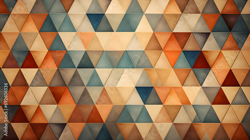 Triangular Tessellation: Images showcasing a tessellation of equilateral triangles in various shades and arrangements, forming an intriguing and intricate geometric pattern photo
