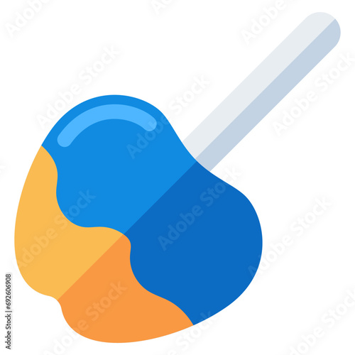An icon design of caramel apple isolated on white background 