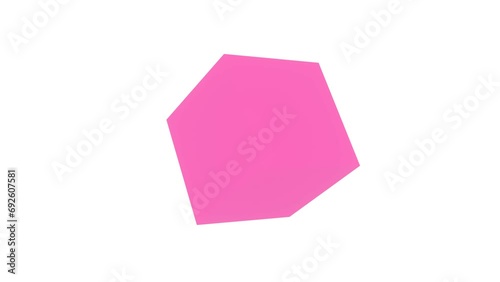 Cube rotating in 3D. Abstract background, isometric and geometric move. Looped video.