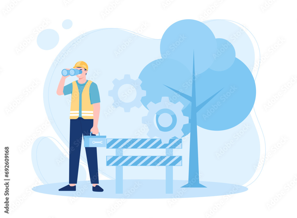 Fototapeta premium maintenance concept flat illustration