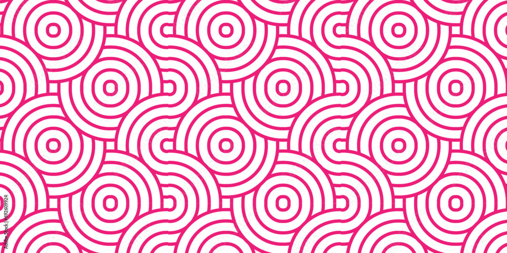 Modern diamond geometric ocean spiral pattern and abstract circle wave lines. pink seamless tile stripe geomatics overlapping create retro square line backdrop pattern background. Overlapping Pattern. Modern diamond geometric ocean spiral pattern and abstract circle wave lines. pink seamless tile stripe geomatics overlapping create retro square line backdrop pattern background. Overlapping Pattern.