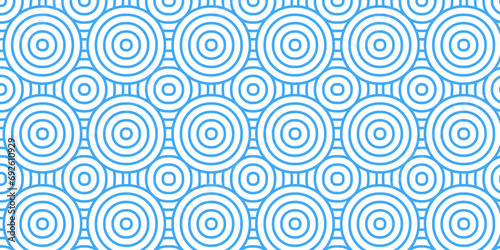 Modern diamond geometric ocean spiral pattern and abstract circle wave lines. blue seamless tile stripe geomatics overlapping create retro square line backdrop pattern background. Overlapping Pattern.