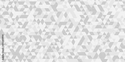 Abstract modern geometric background vector seamless technology gray and white background. Abstract geometric pattern gray Polygon Mosaic triangle Background, business and corporate wall background.