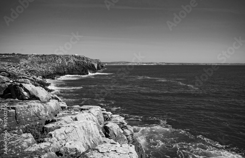 Cliffs on the Atlantic coast of Peniche, Portugal