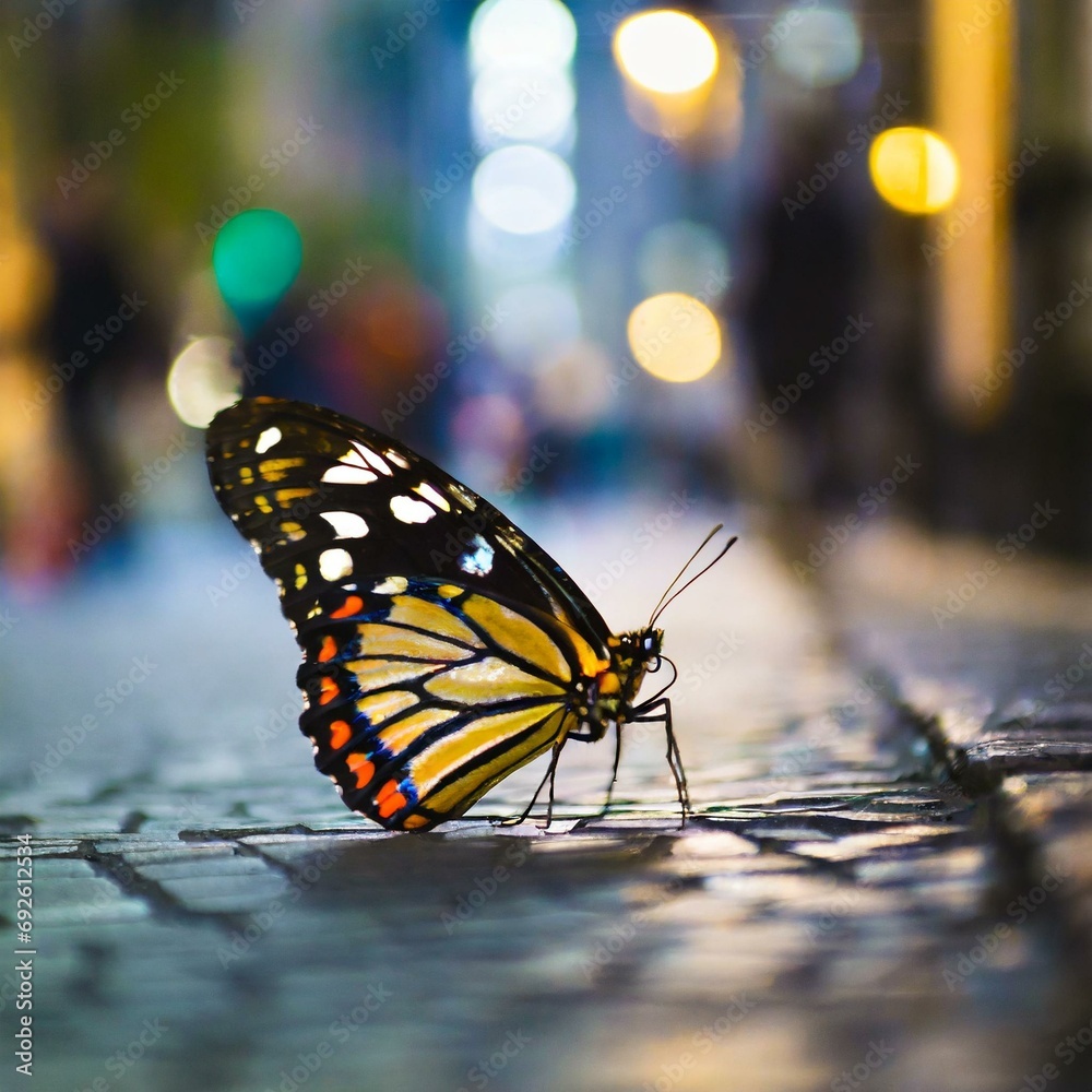 Obraz premium butterfly on the ground