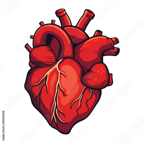 vintage Human heart Vector illustration