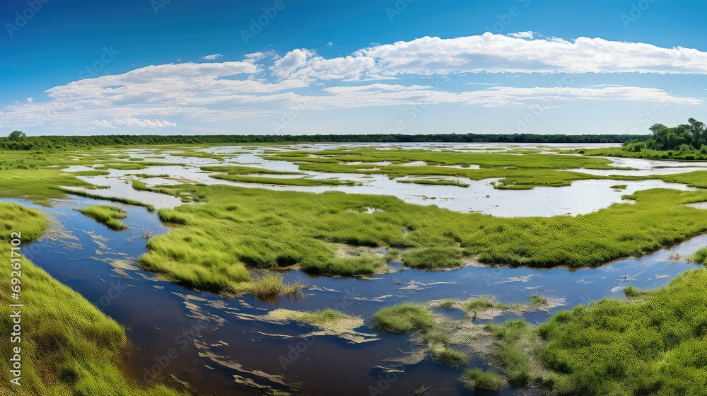 fen tidal swamp landscape illustration mire quagmire, bayou estuary, lagoon delta fen tidal swamp landscape