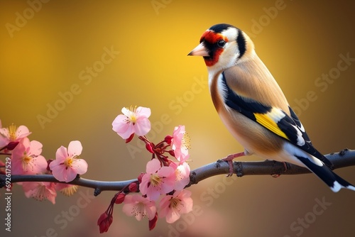 Floral Haven Delicate Goldfinch