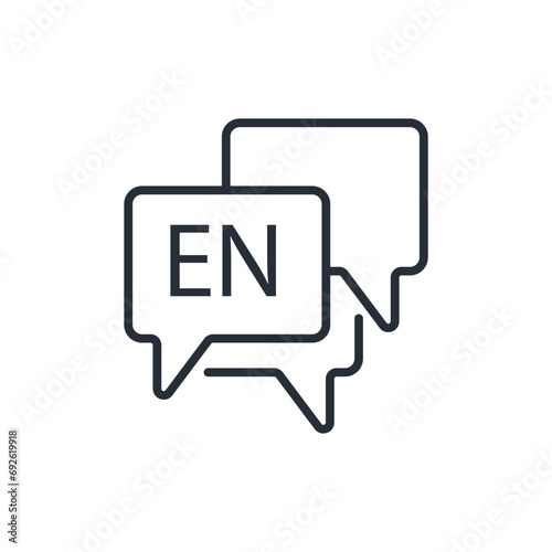 english icon. vector.Editable stroke.linear style sign for use web design,logo.Symbol illustration. photo