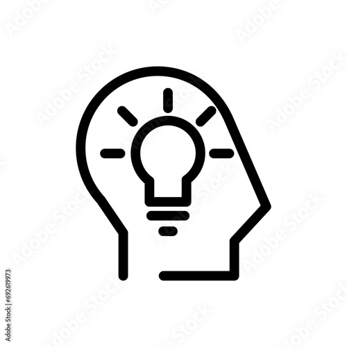 Creative service vector line icon. Web and network solutions concept symbol of innovation in the social media industry. Search right keywords crucial in product development and reaching right market.