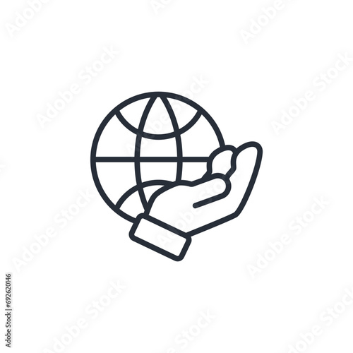 international icon. vector.Editable stroke.linear style sign for use web design,logo.Symbol illustration. photo