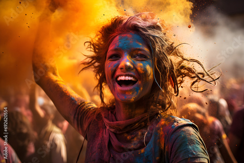 Paint at the Holi festival in India,