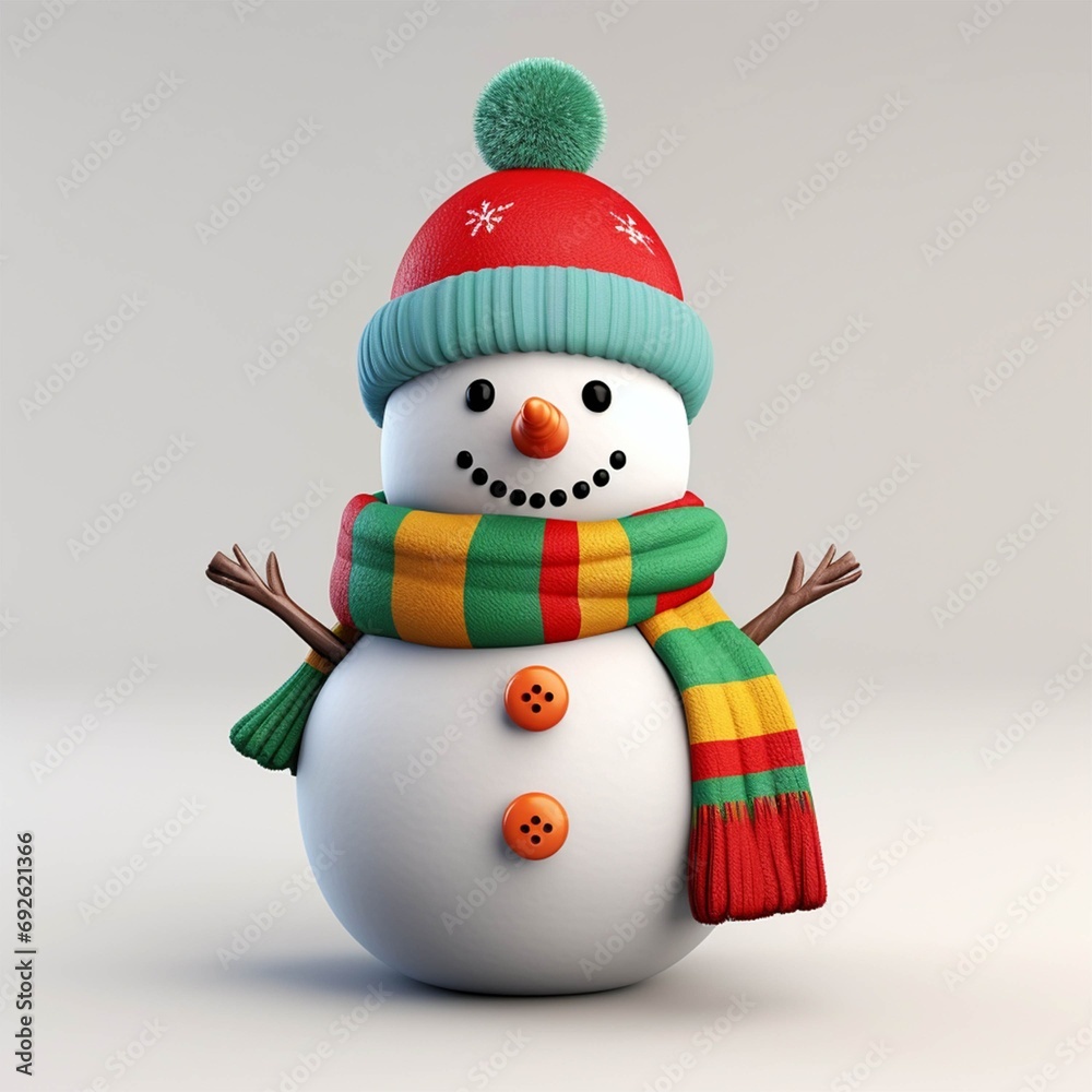 A jolly snowman, adorned with a carrot nose and a cheerful smile. A jolly snowman, adorned with a carrot nose and a cheerful smile.