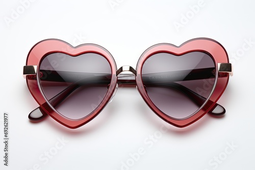 Chic and modern heart-shaped sunglasses, a trendy and playful accessory for expressing love and style