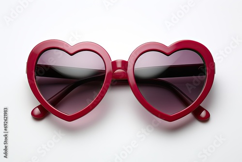 Chic and modern heart-shaped sunglasses, a trendy and playful accessory for expressing love and style