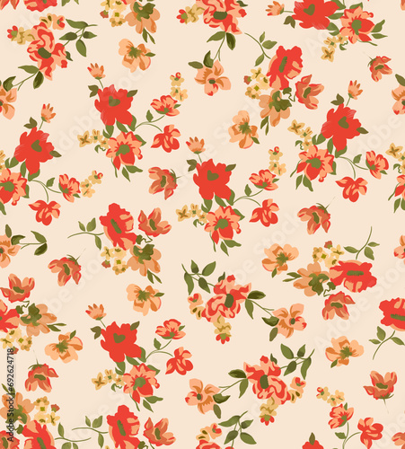 vibrant flower patterns summer dress and background
