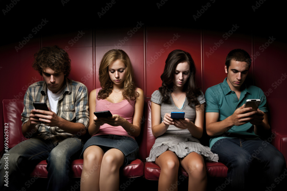 Obraz premium Millennials Obsessed With Social Networking Services