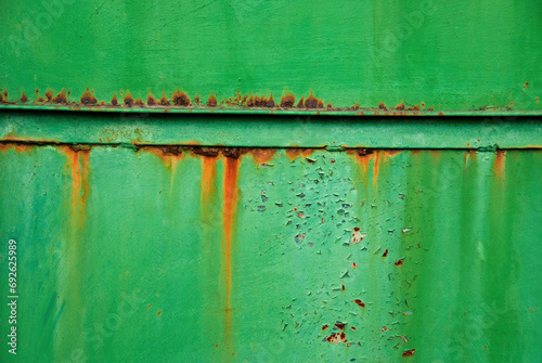 Old paint rusty metal with element