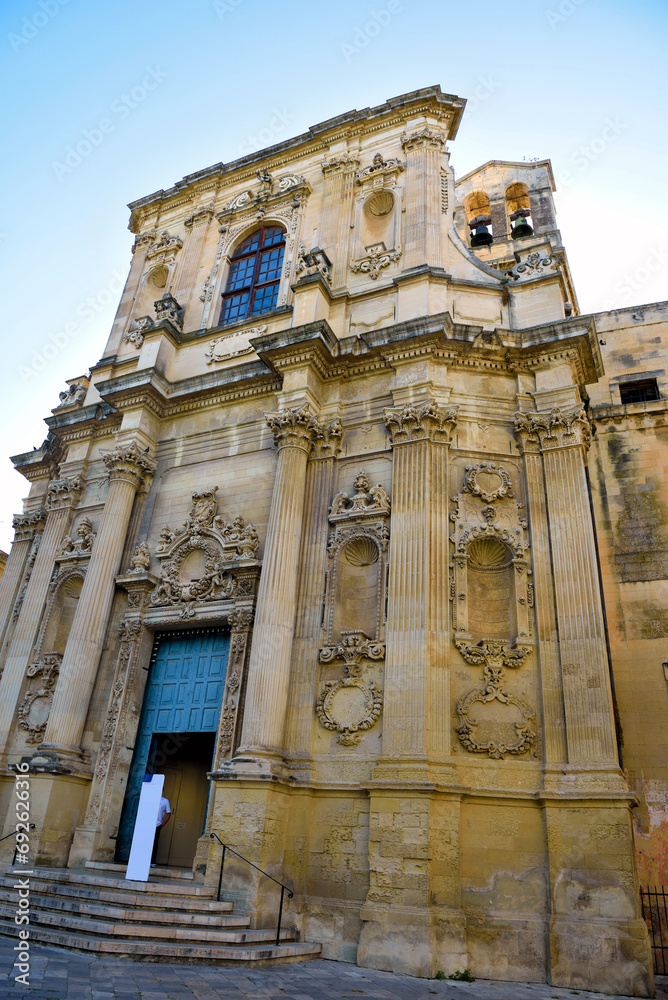 Church of Santa Chiara, construction began in 1429 in Baroque style, Lecce, Italy