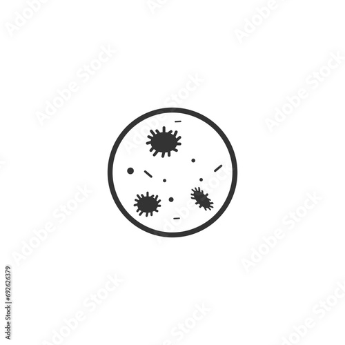 Bacteria icon isolated on white background from allergies collection on white background