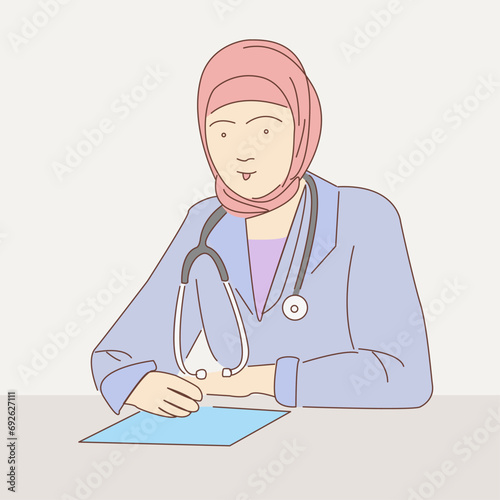 Muslim woman doctor