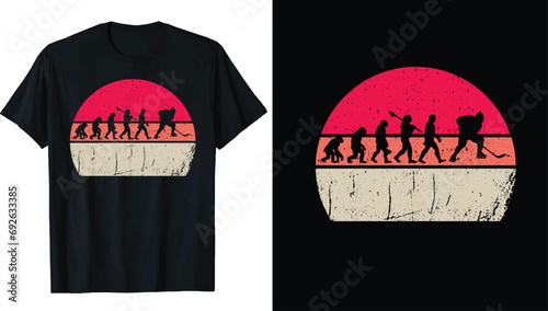 Ice hockey puck and broken stick t-shirt print vector template.Ice hockey t-shirt design Vector, Hockey, typography, vector, graphic, illustration, t-shirt design custom design mockup