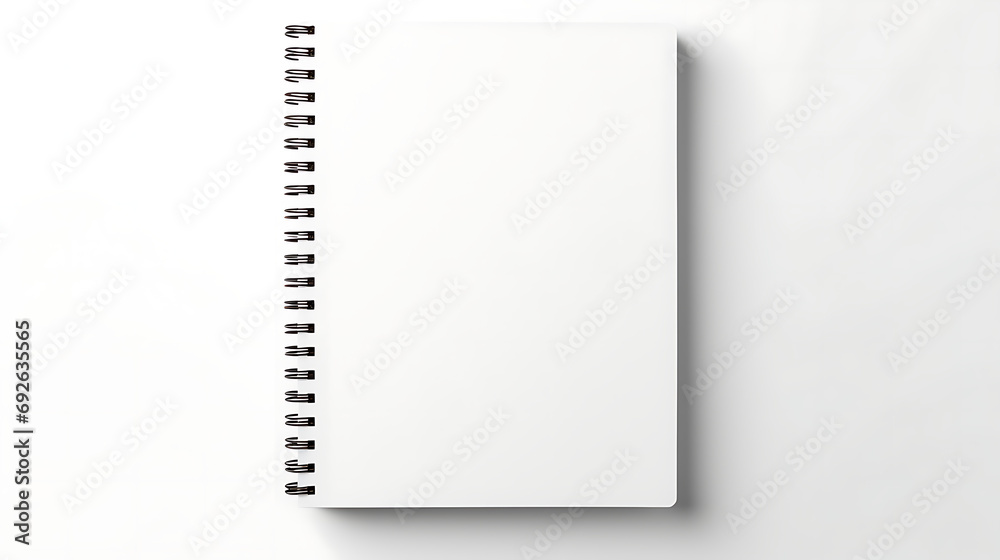 Mock-up magazine or catalog on white table. Blank page or notepad on neutral background. Blank page or notepad for mockups or simulations. Generative AI Mock-up magazine or catalog on white table. Blank page or notepad on neutral background. Blank page or notepad for mockups or simulations. Generative AI
