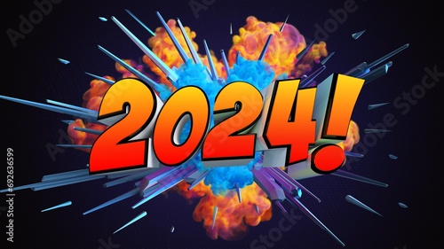 Happy New Year 2024 Boom