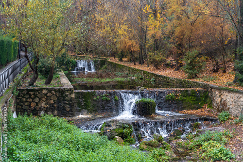 Small waterfalls in a colorful environment