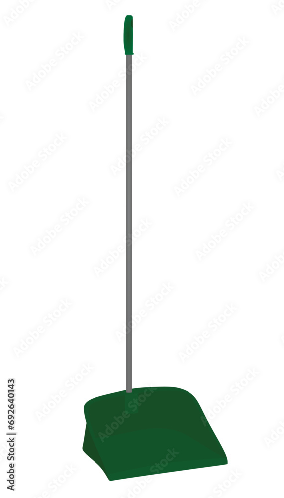 Green cleaning dustpan. vector illustration Green cleaning dustpan. vector illustration