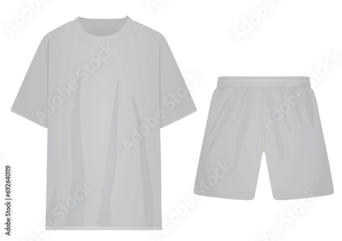 T shirt and shorts. vector illustration