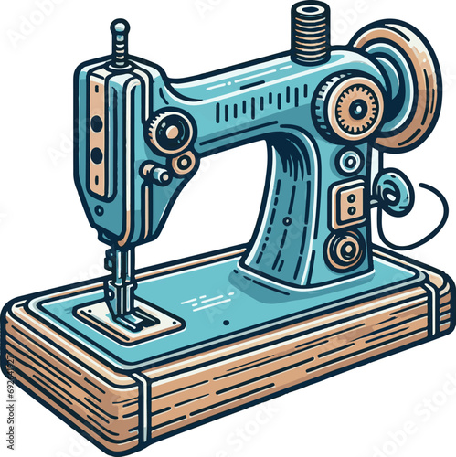 vector illustration of a sewing machine