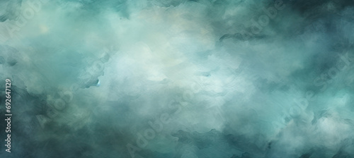 Emerald Tides  Moody Watercolor Painting Background