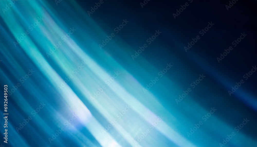 Abstract light blue blurred background with beautiful lighting spots and reflections