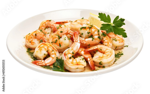 Shrimp Scampi On Transparent Background