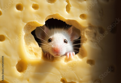 mouse peeping out of the cheese hole in the style of elizabeth gadd, herb ritts, flickr photo